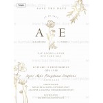 Προσκλητήριο γάμου με  χρυσές λεπτομέρειες